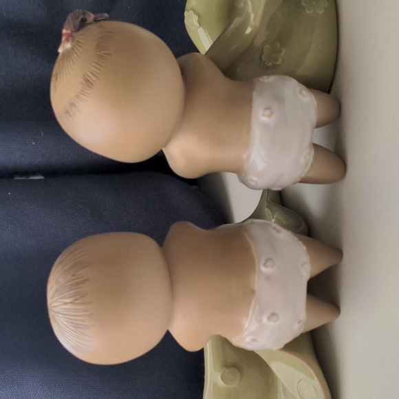 Handcrafted porcelain desk letter & coin holder set - Picture 10 of 13